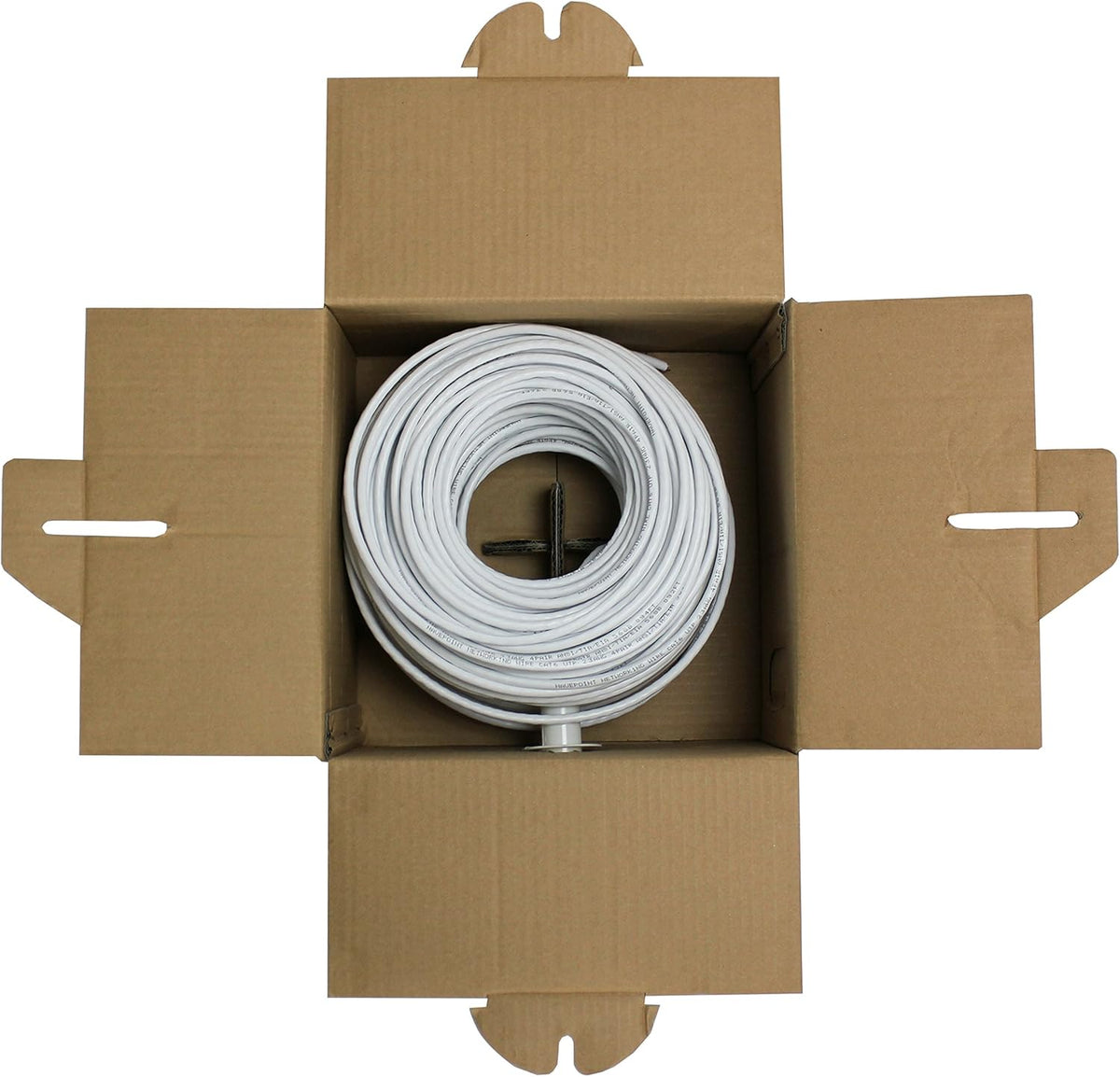 Cat6 Bulk Ethernet Cable, 250ft, White, Solid, 550MHz, 23AWG, UTP U6848
