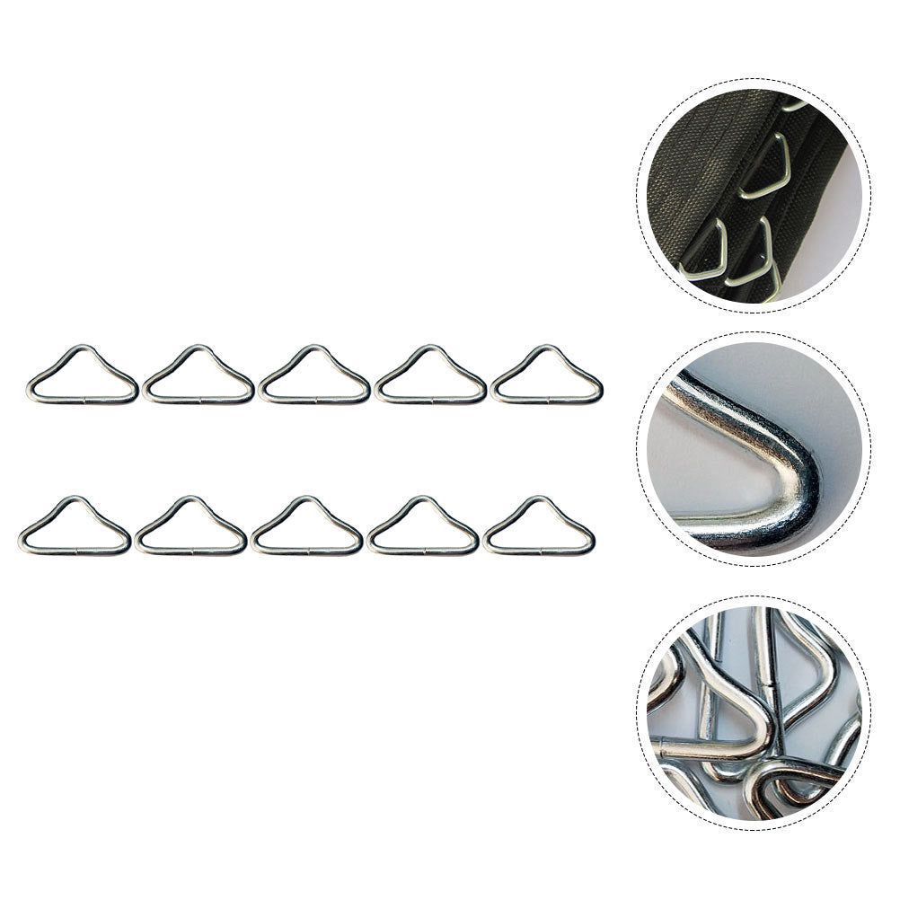 20pcs Trampoline Bungee Bed Mesh Cloth Buckle Triangle Ring Parts P93236