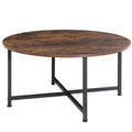 Round Coffee Table Brown MDF Table Top P19116