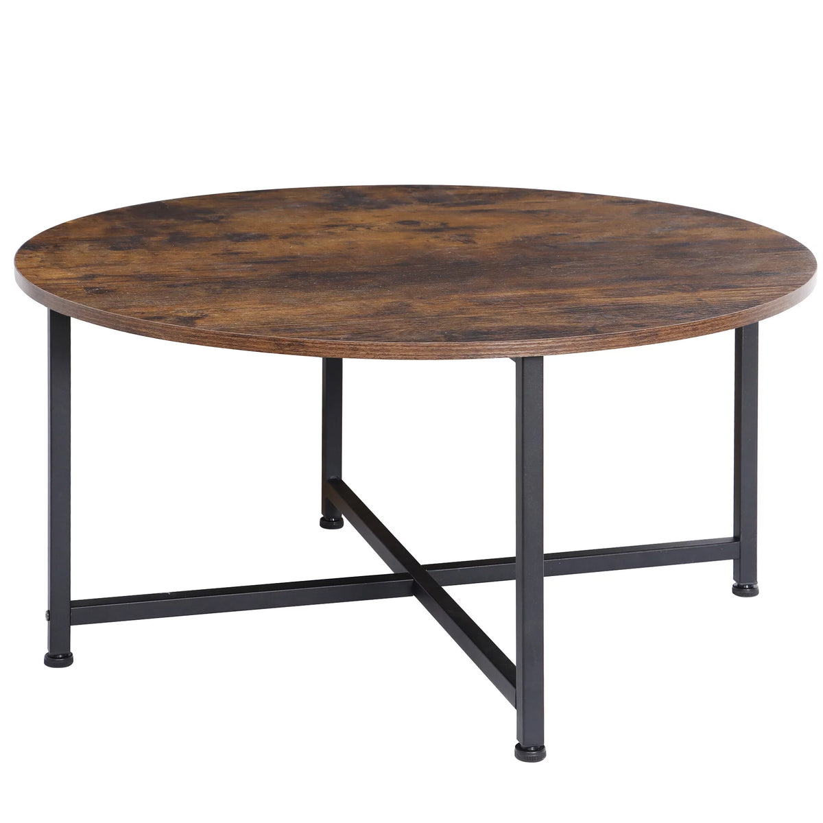 Round Coffee Table Brown MDF Table Top P19116