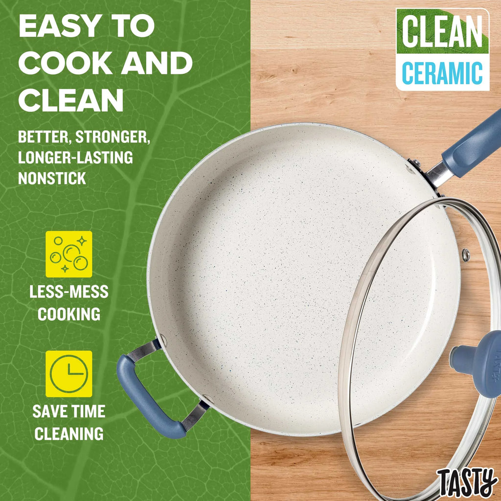 Blue 5 Quart Ceramic Non-Stick Sauté Pan M97704