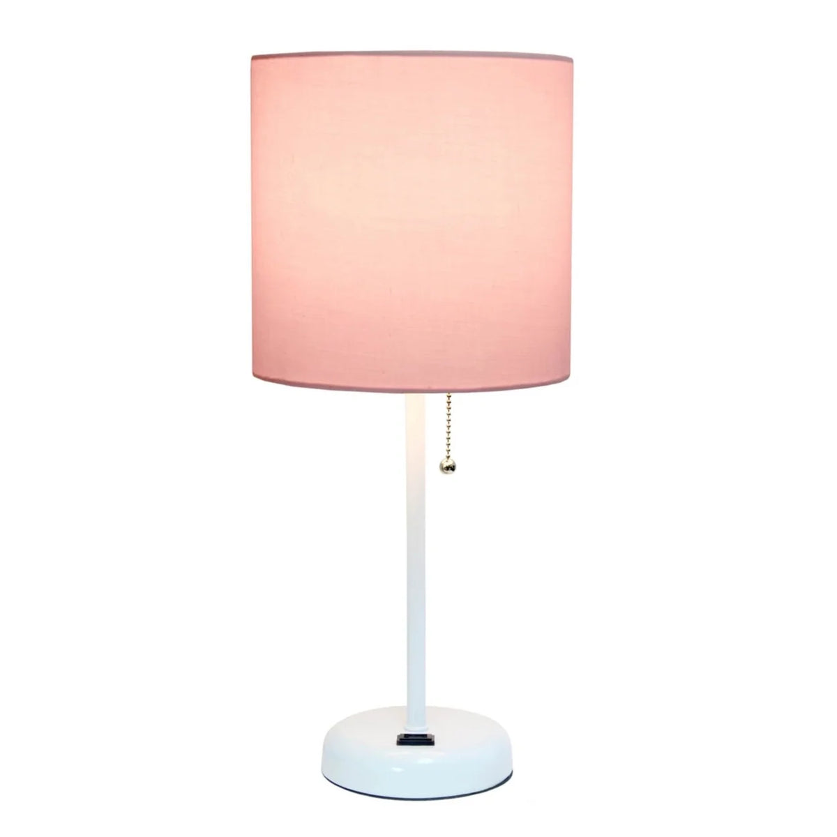 Pink Stick Lamp with Fabric Shade R8505