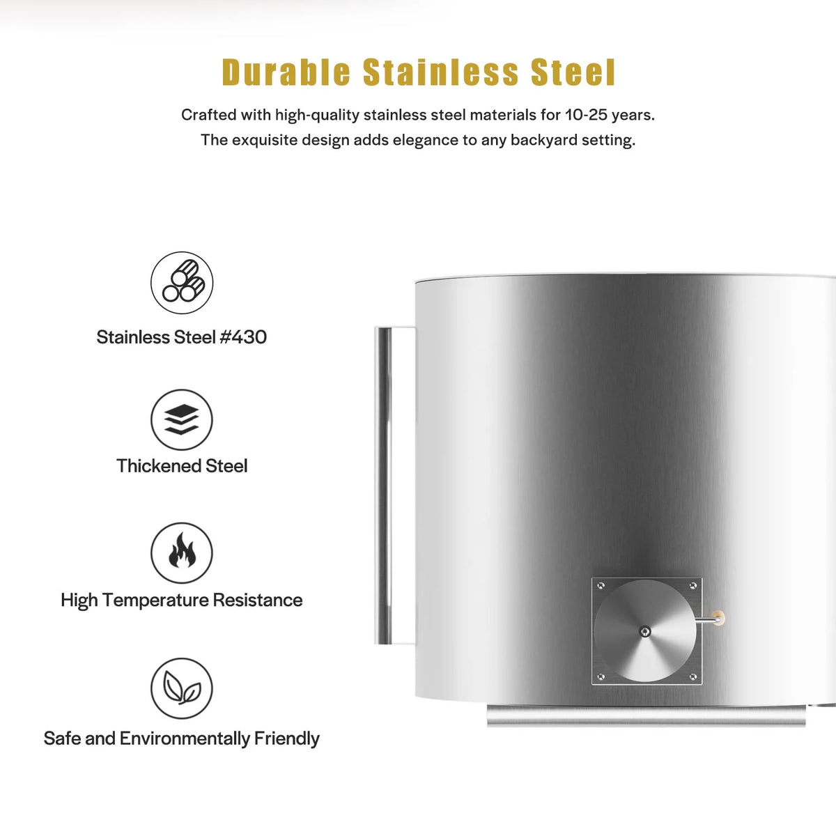 Wood or Gas Burning Outdoor Pizza Oven with Accessories in Stainless Steel I939