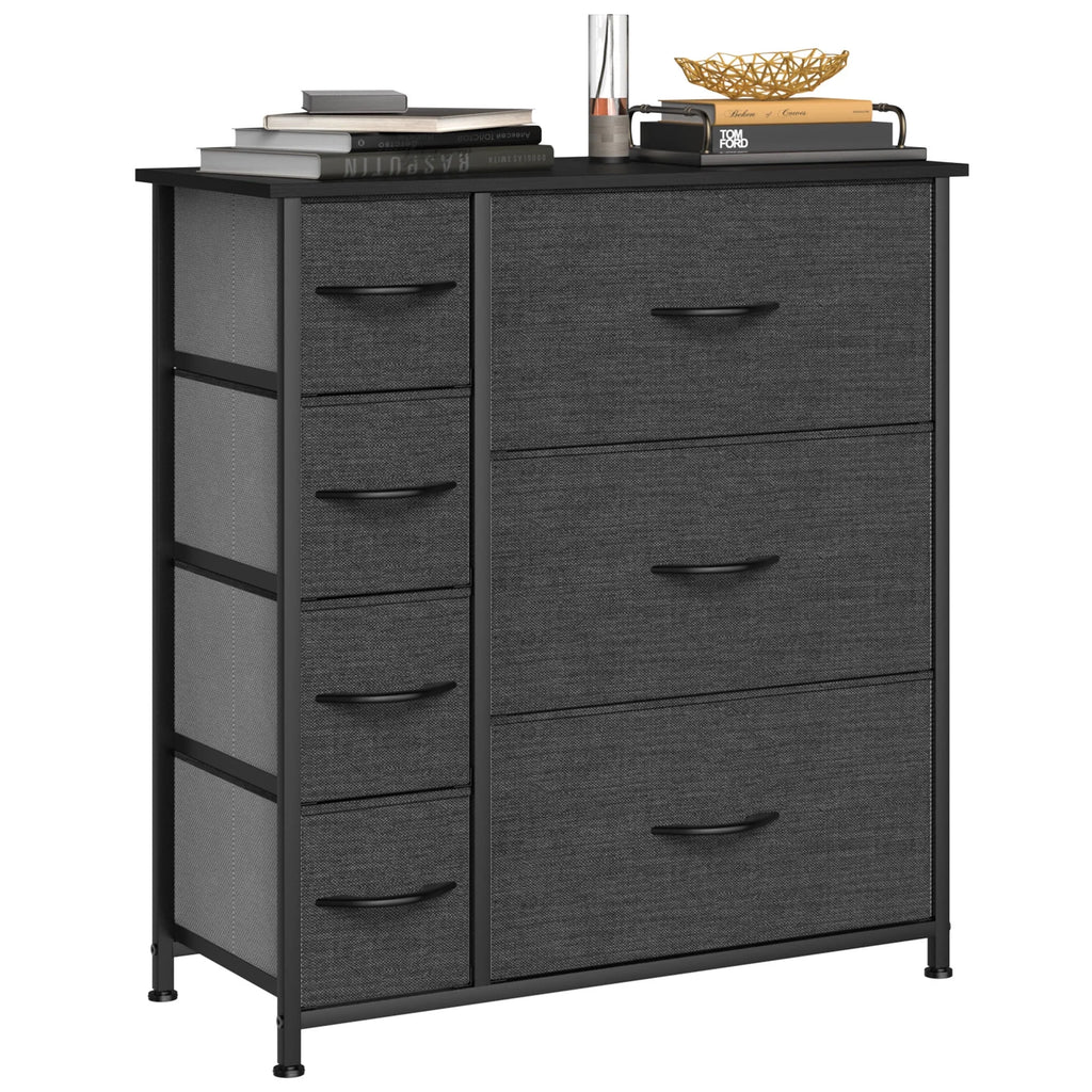 Grey 7 Drawer Storage Dresser Q981