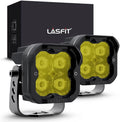 Yellow 3inch 2pcs 18W 3700K Led Pod Lights with Breather O90159