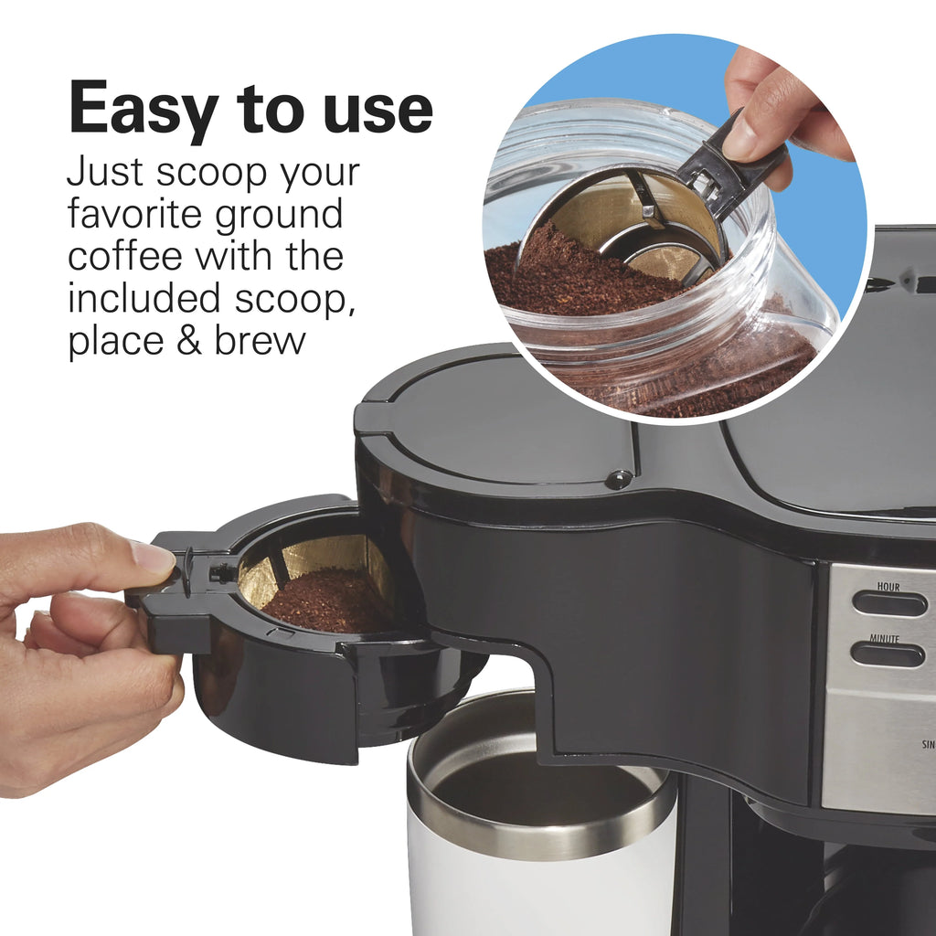 2-Way Programmable Coffee Maker, Single-Serve and 12-Cup Pot J6102