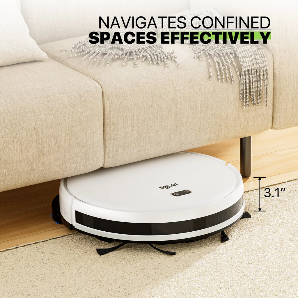 2 in 1 Robot Vacuum and Mop Combo, 2800pa White K8115