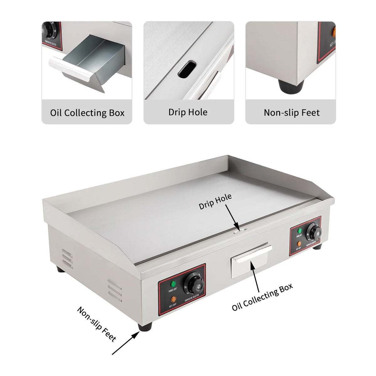 3000W 30" Commercial Electric Griddle Flat Top Grill G788800