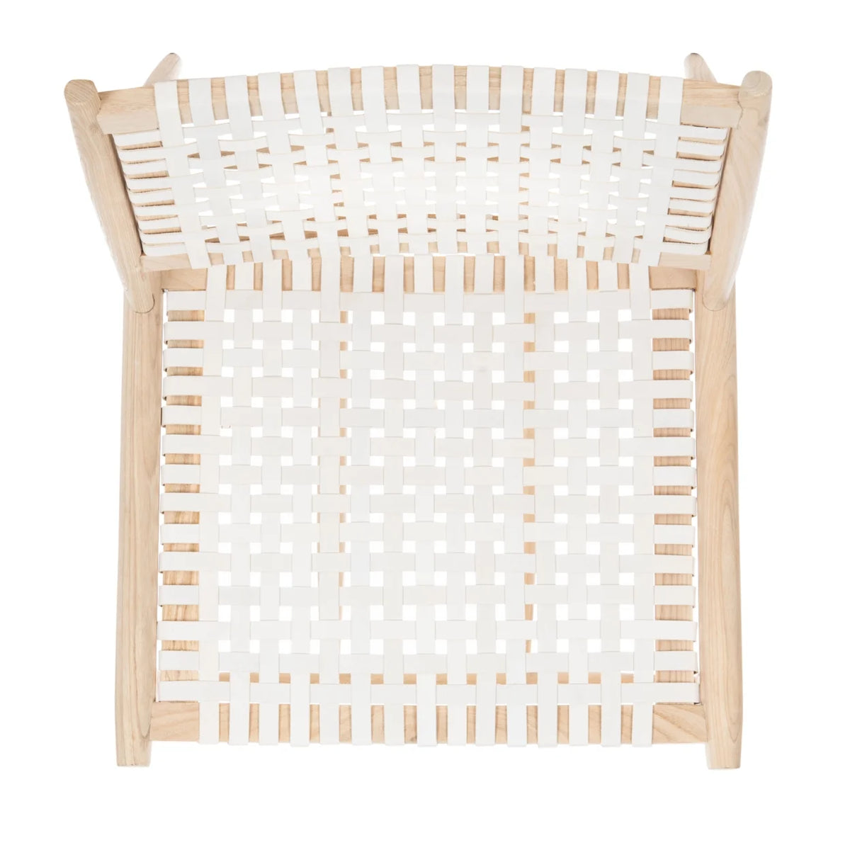 Natural/White Leather Accent Chair A394
