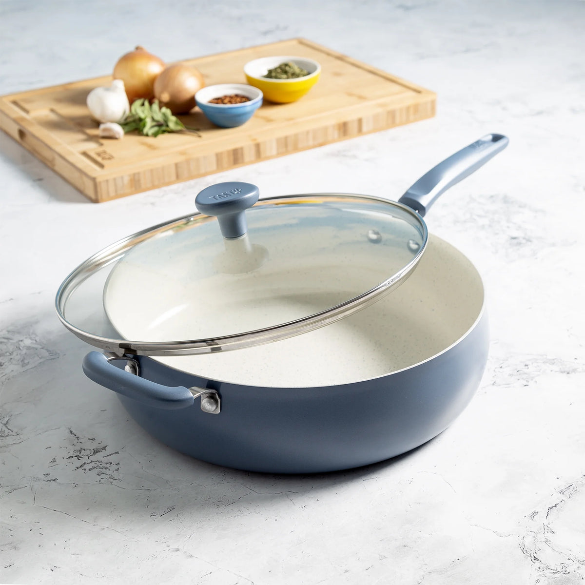 Blue 5 Quart Ceramic Non-Stick Sauté Pan M97704