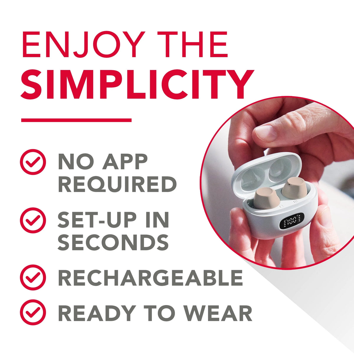 Beige In-Ear Hearing Aids E1252