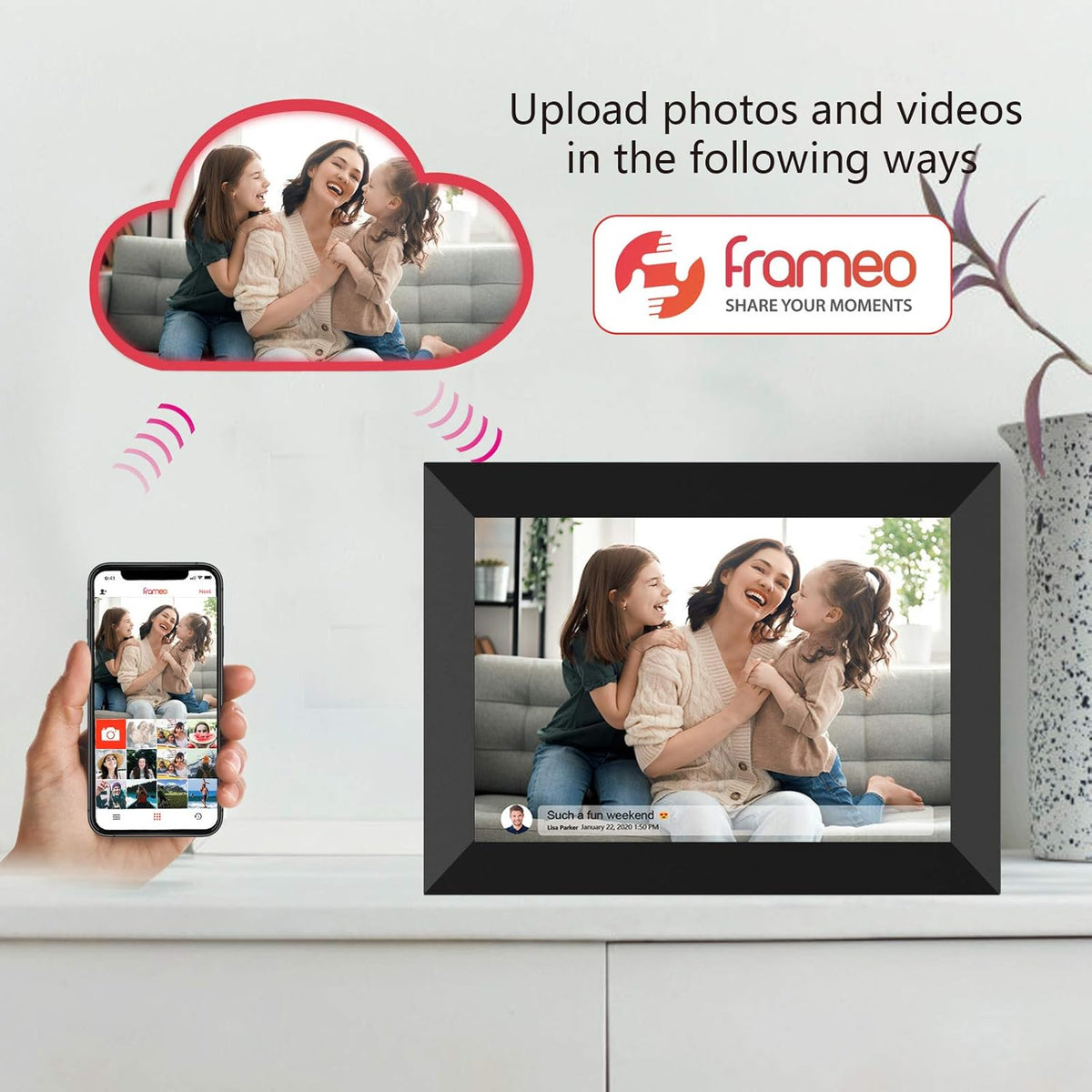 10 Inch Smart WiFi Digital Photo Frame 2K IPS LCD Touch Screen 16GB Storage W110319