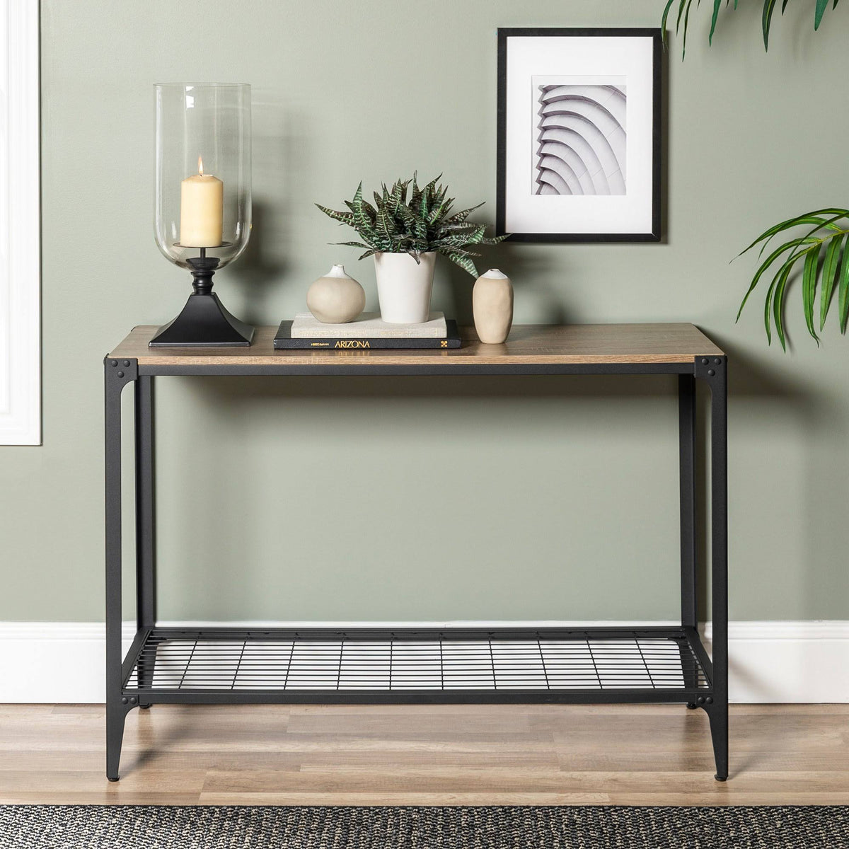 Rustic Wood Sofa Entry Table H162