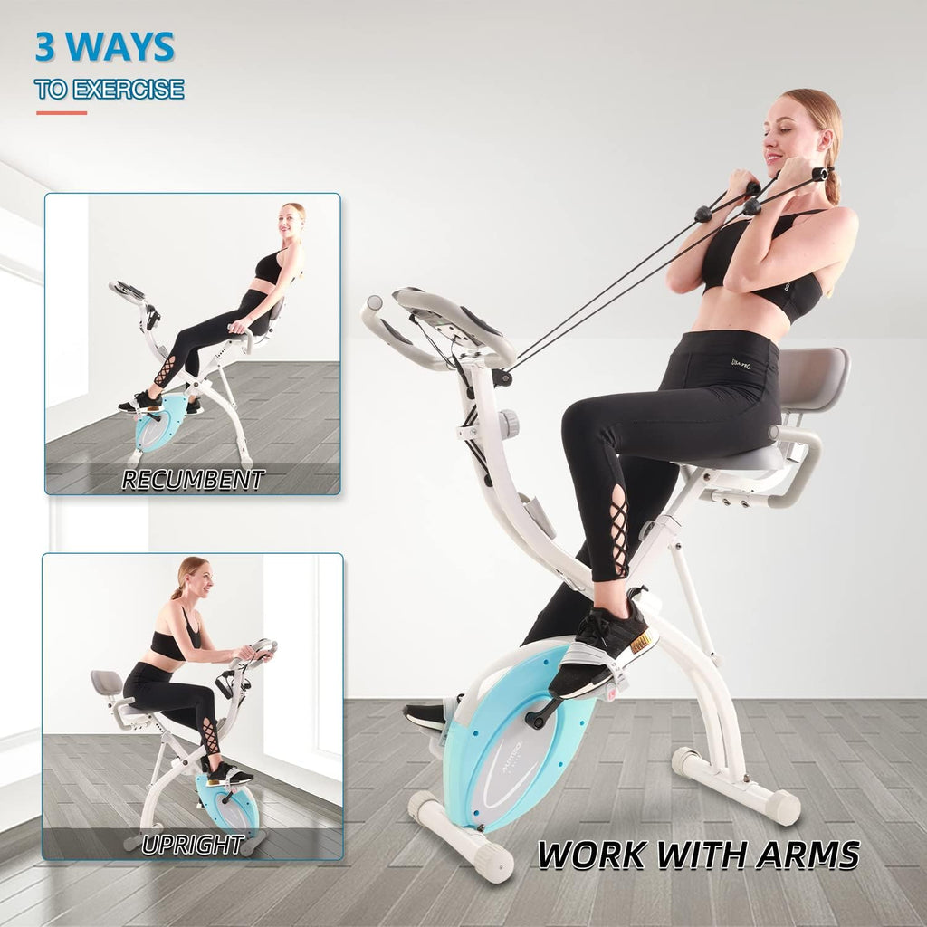 Folding Exercise Bike with Arm Workout Q77571