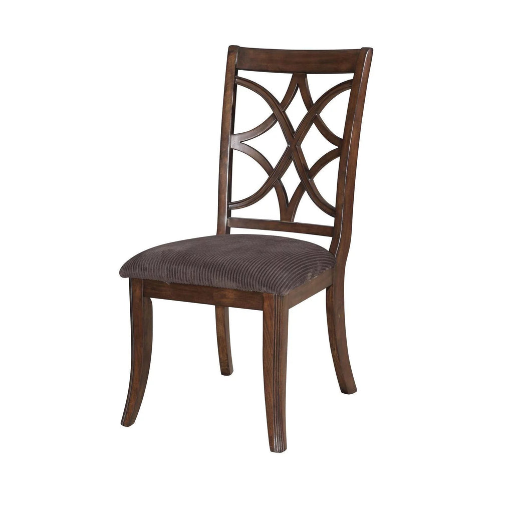 Dark Walnut Wood 8Pcs Dining Table Set Y91508