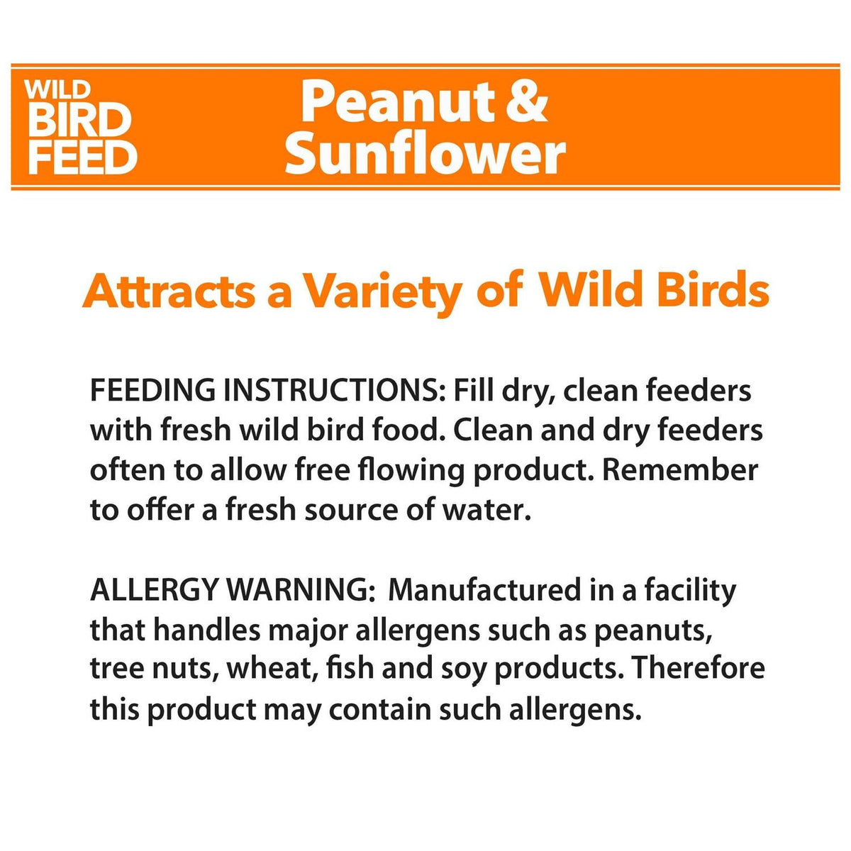 Peanut & Sunflower Wild Bird Feed S293