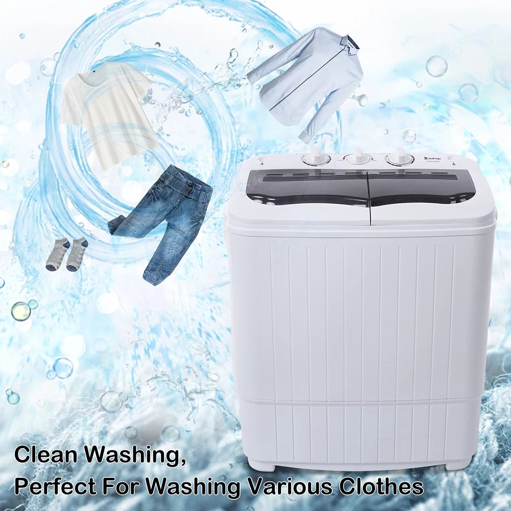 7.7lbs Semi-automatic Twin Tub Portable Washing Machine N7225