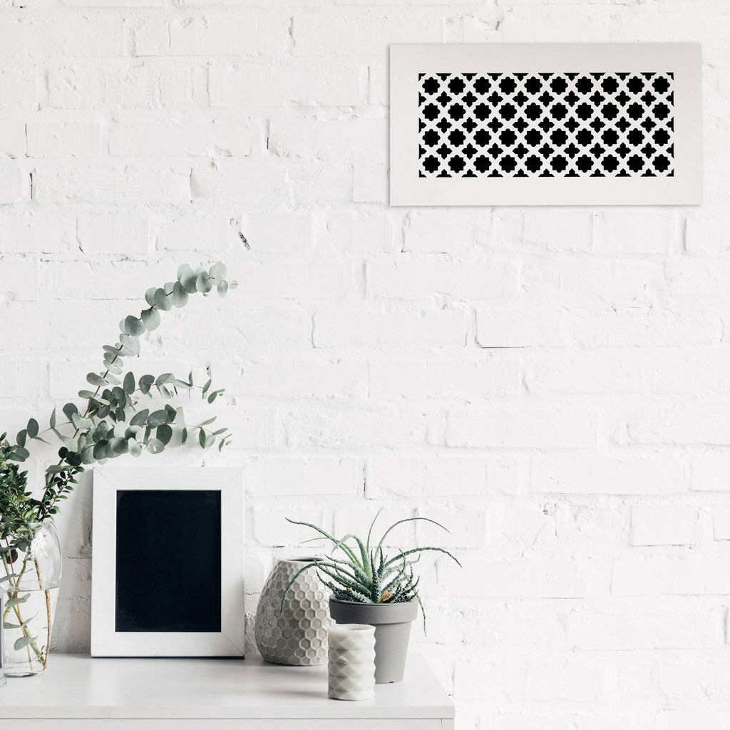 White Acrylic Air Vent Cover Grille 14x22 Duct Opening Z531340