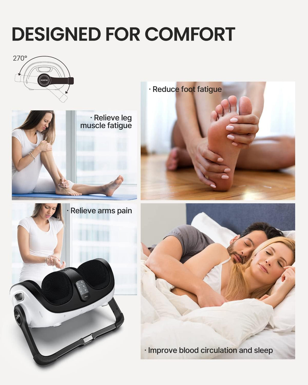 Shiatsu Foot and Calf Massager with Heat and Remote O462