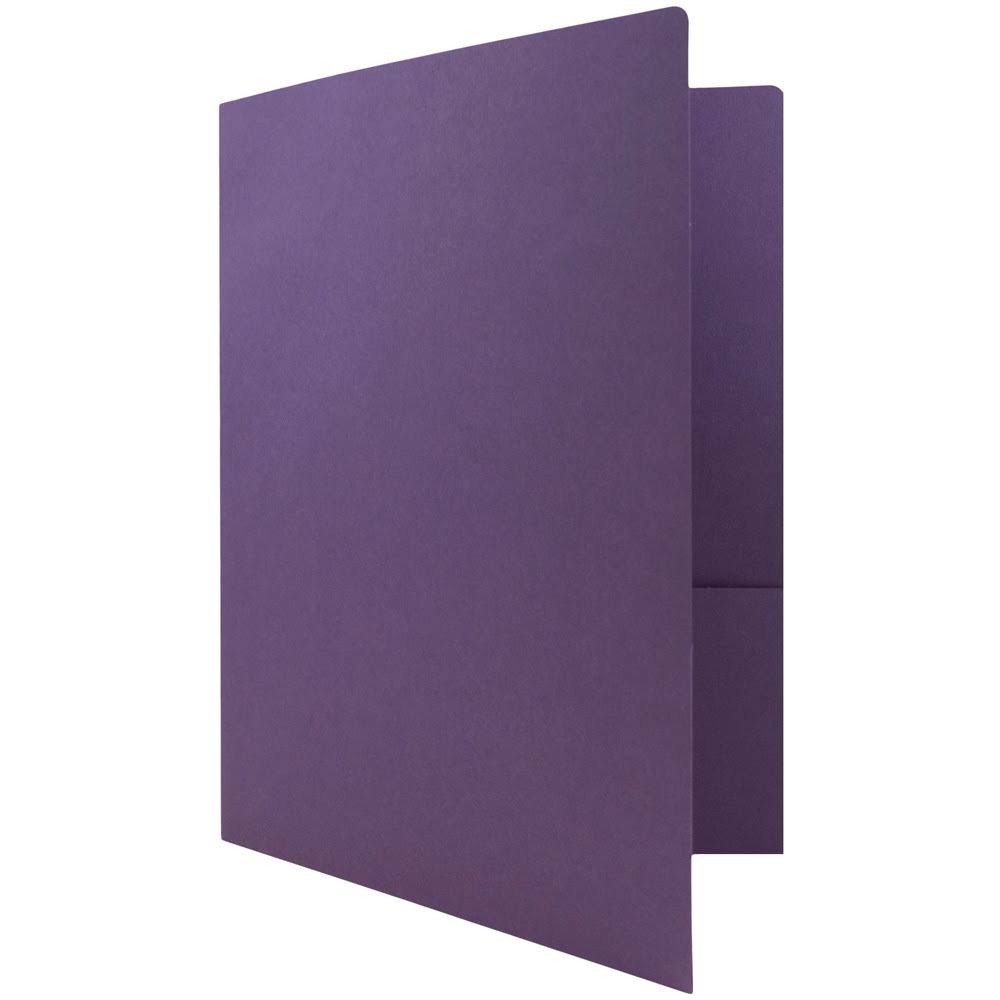 Dark Purple 50 Pack Two Pocket Folders 9 x 12 W1513