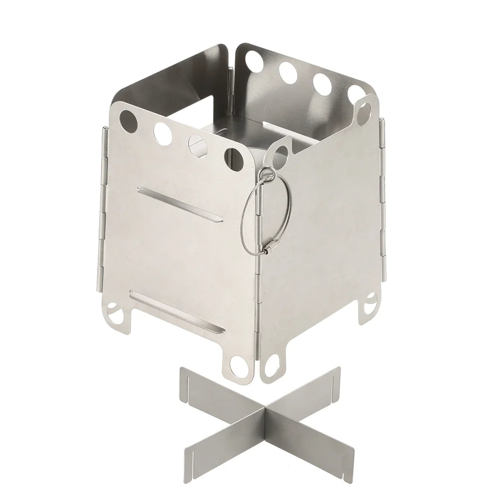 Stainless Steel Portable Folding Wood Stove F95287