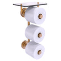 Wall Mount Toilet Paper Holder with Glass Shelf Q3891