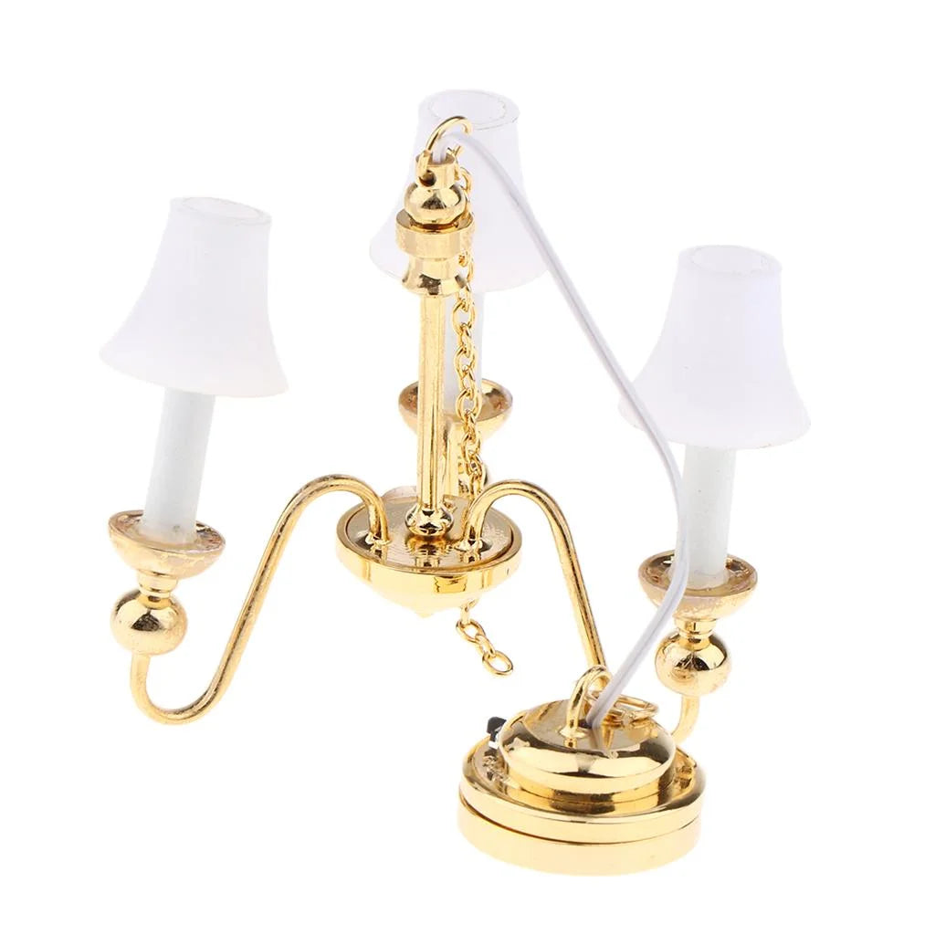1/12 Miniature Ceiling LED Lamp with Button Battery P823