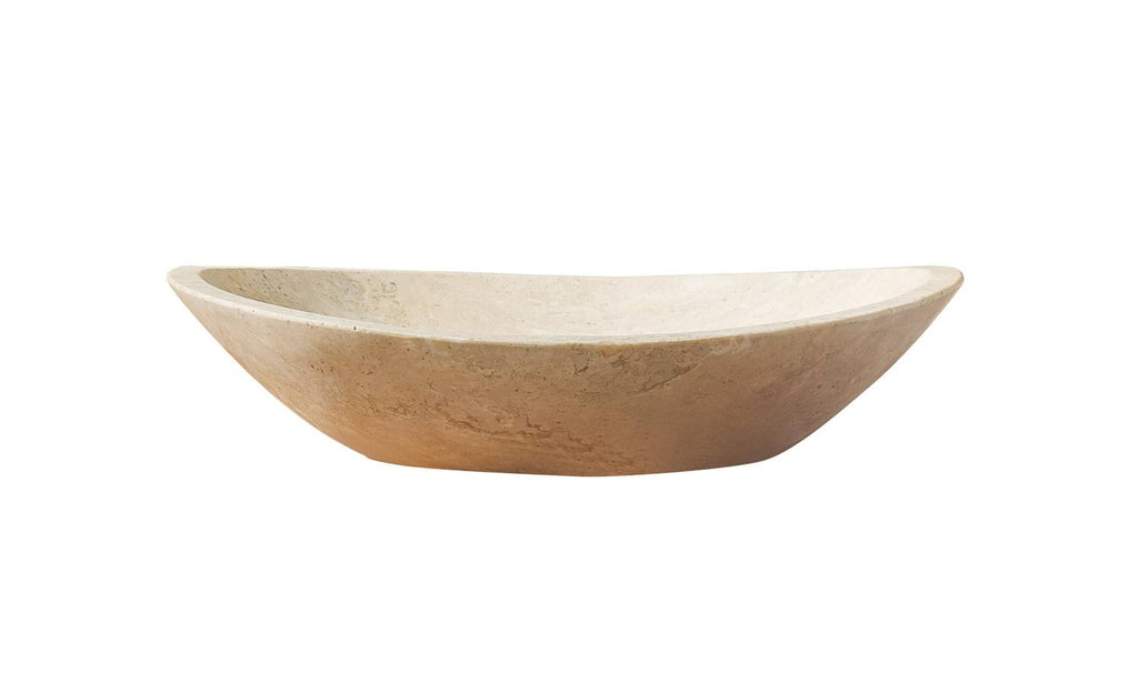 Beige Travertine Marble Bathroom Vessel Sink E1912