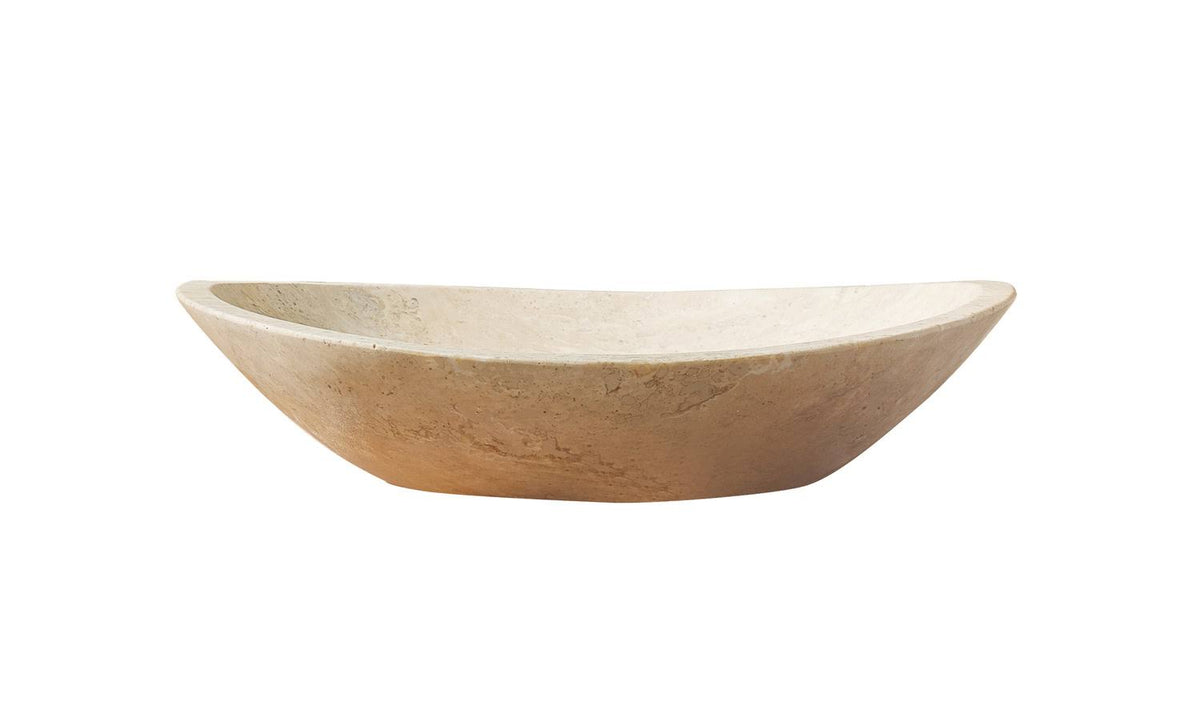Beige Travertine Marble Bathroom Vessel Sink E1912