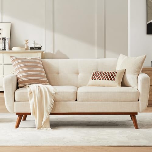 65.2" W Button Tufted Upholstered Loveseat Sofa V168