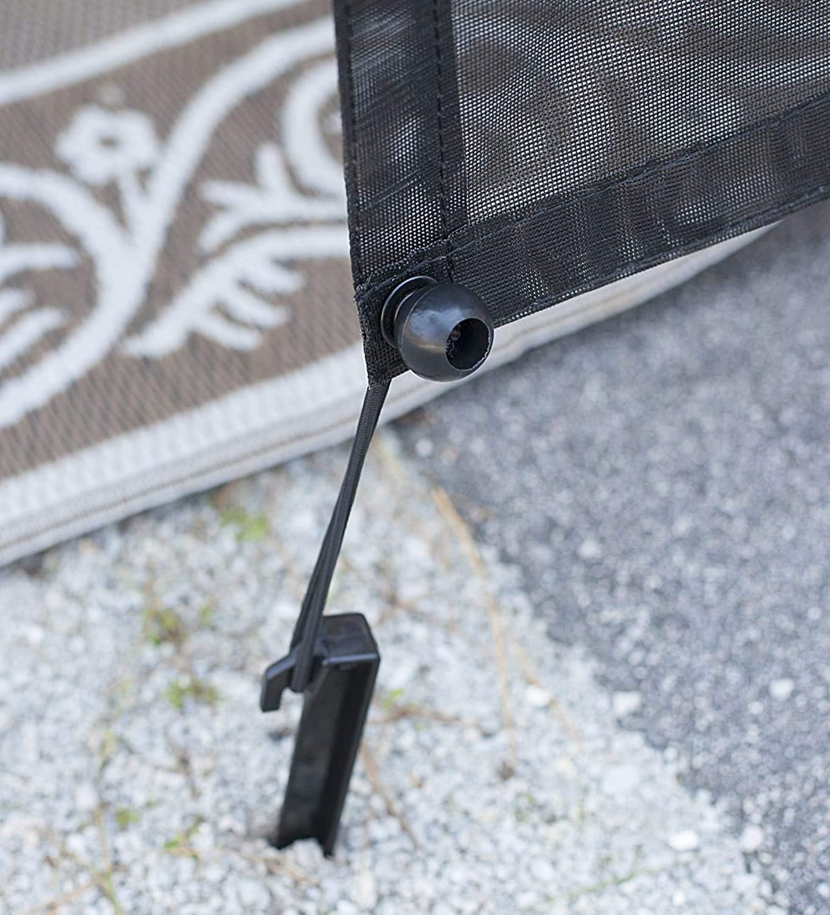 RV Awning Shade Screen with Zipper 10' x 9' Black Mesh Sun Shade Z336