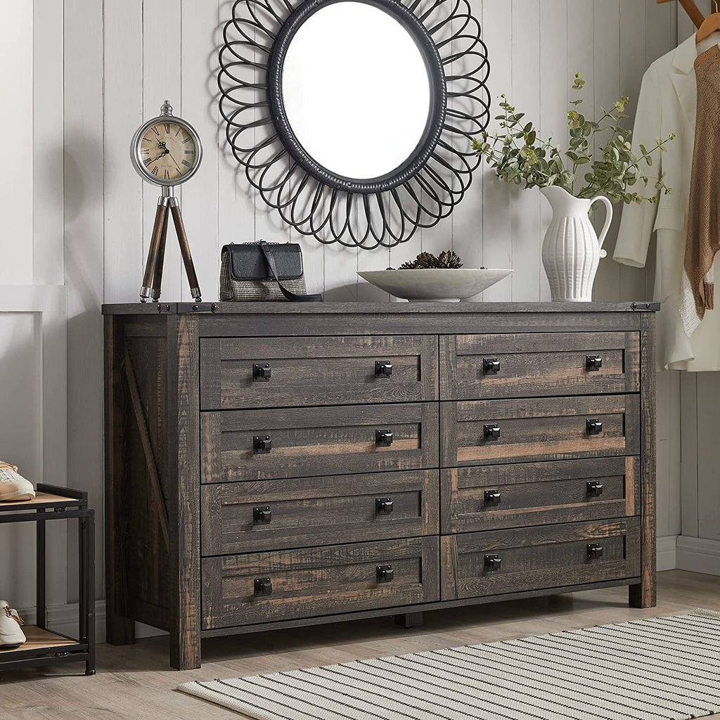 8 Drawer Wood Rustic Dresser H939025