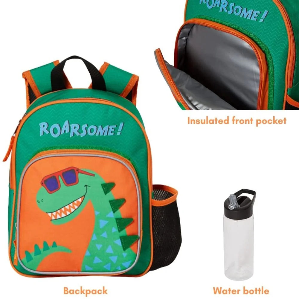 Dinosaur Toddler Mini Backpack with Water Bottle 2 Piece Set B98757