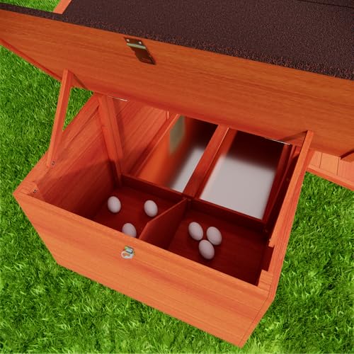 3-Tier Large Wooden Chicken Coop with Run and Nesting Boxes U6911