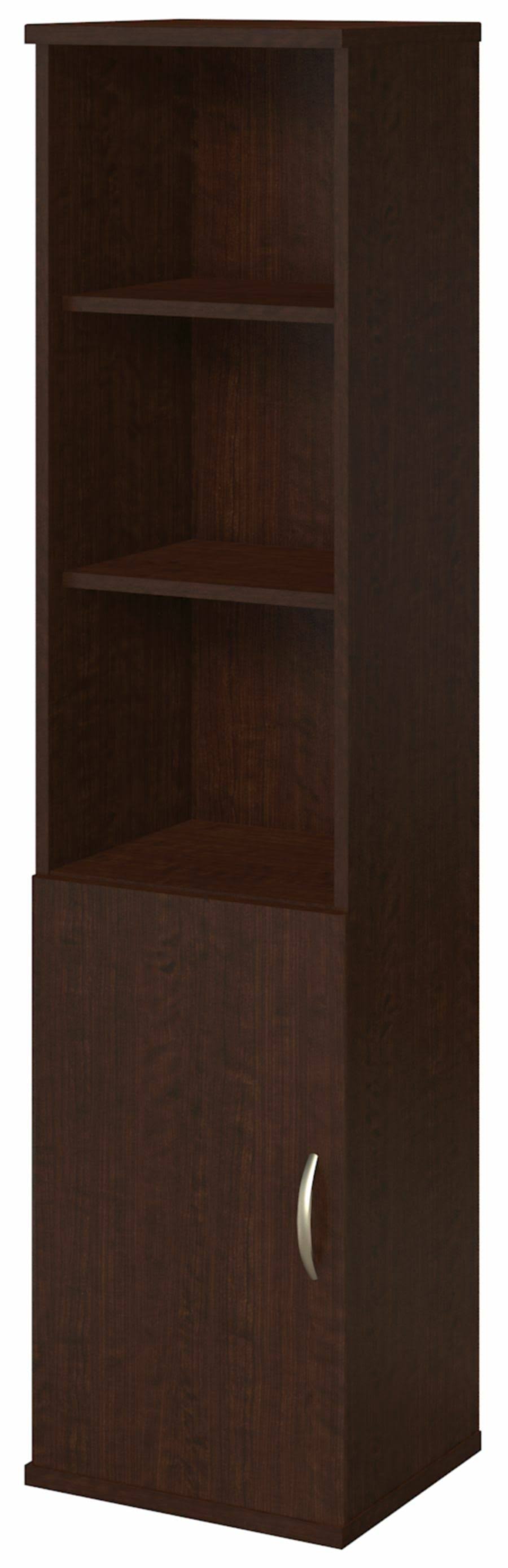18W 5 Shelf Bookcase with Doors Mocha Cherry L86420