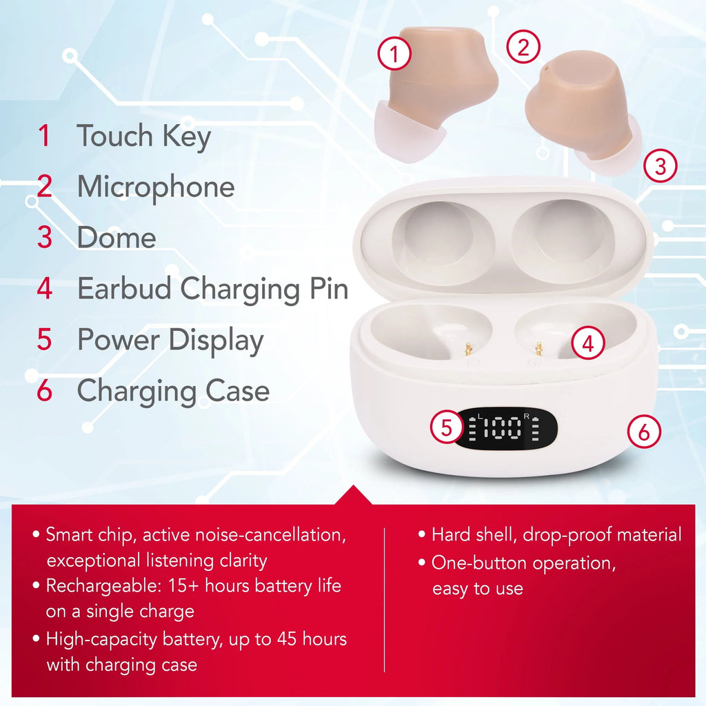 Beige In-Ear Hearing Aids E1252