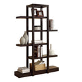 5-Shelf Zigzag Bookcase, Cappuccino P217449