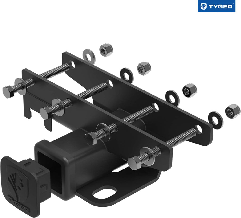 Hitch & Cover Kit 2 inch Rear Receiver Hitch Tow Towing Trailer Hitch Pack of 2 A240